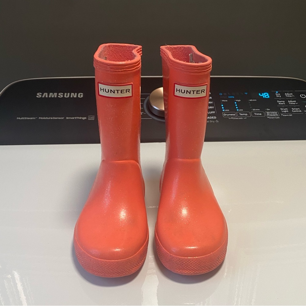 Pink Glitter Hunter Boots